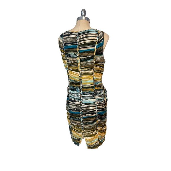 Calvin Klein Sleeveless Multicolor Striped Dress Size 10 - Picture 3 of 5